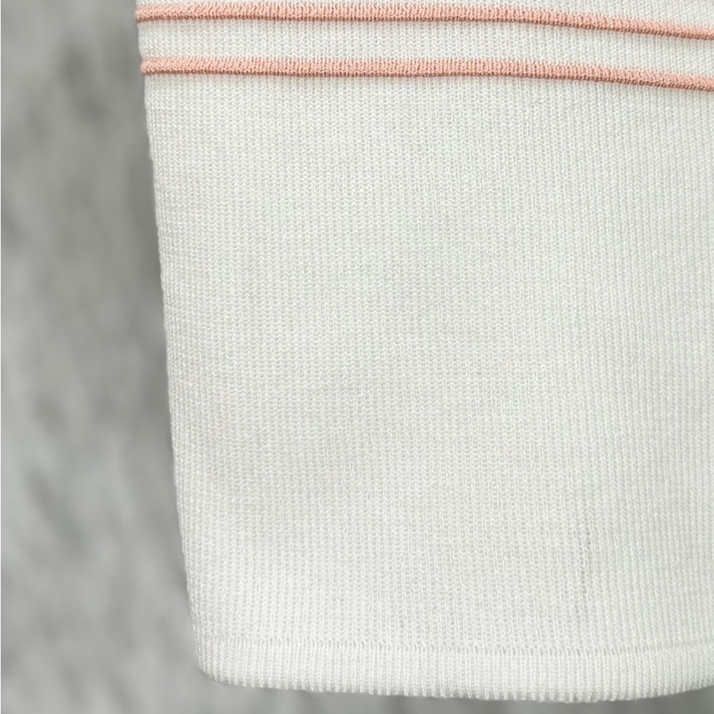 Miu Miu White Tank with Pink Logo Stripe Panel - Picture 5 of 5